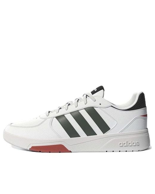 Adidas White Courtbeat Court Lifestyle Shoes Oxide' for men