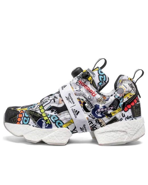 Reebok Blue Instapump Fury Boost 'Sticker City' for men