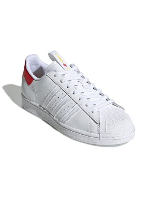Adidas White Originals Superstar Beijing Retro Casual Skate Shoes for men