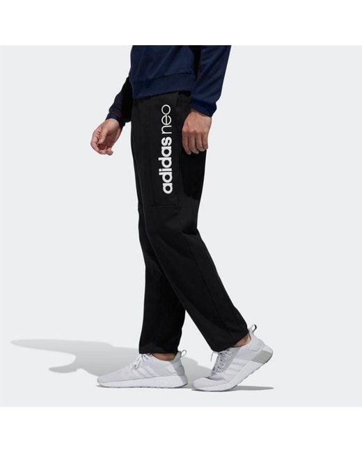 Adidas Black Neo Casual Sports Knit Long Pants for men