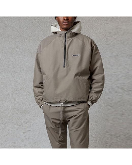Fear Of God Fw20 Half Zip Track Jacket 'Cement' in Grey for Men