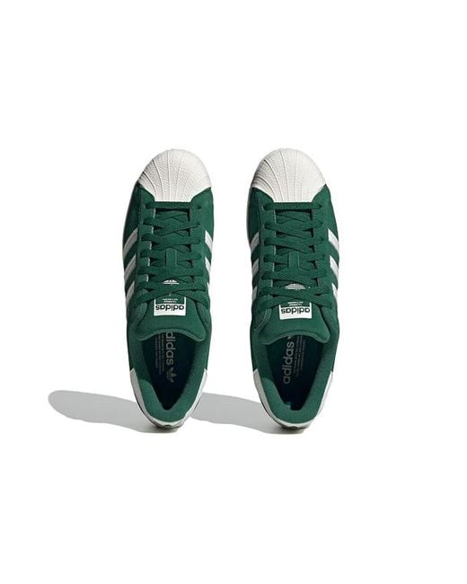 Adidas Green Originals Superstar Shoes 'Dark Metallic' for men