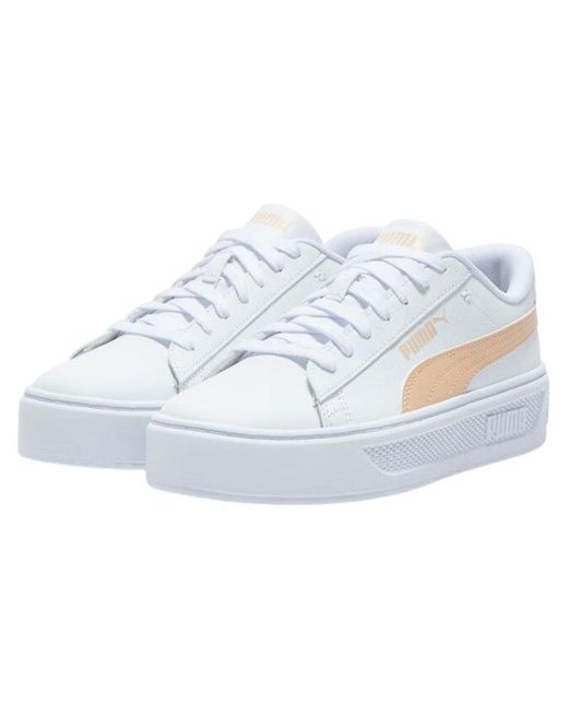 PUMA White (Wmns) Smash Platform V3