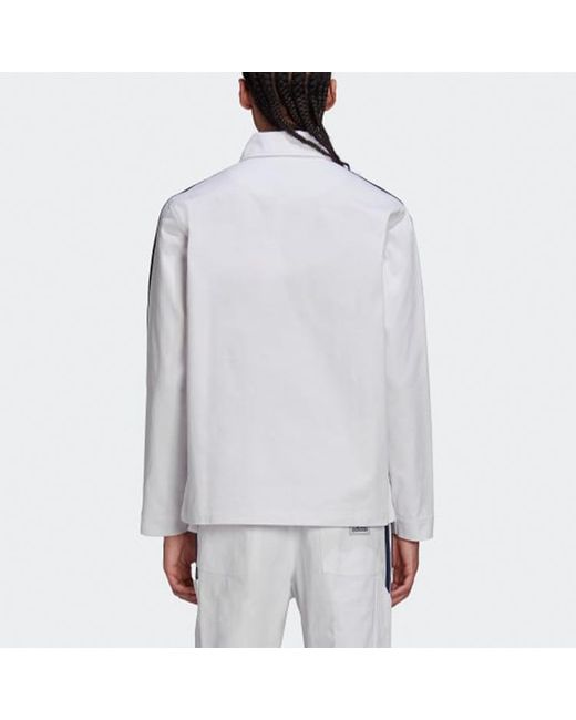Adidas Gray Originals X Noah Crossover Logo Stripe Jacket for men