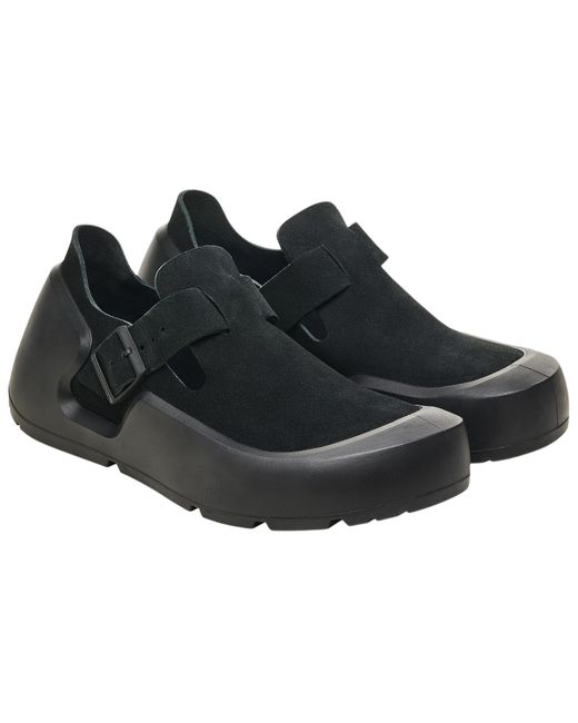 Birkenstock Black Reykjavik Nubuk Leather Shoes for men