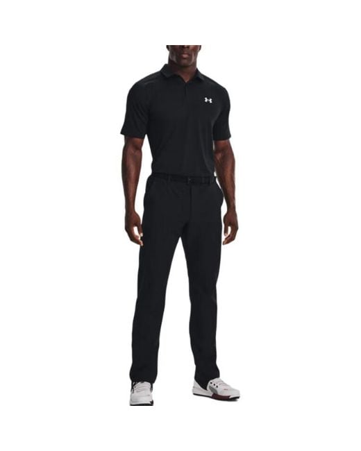 Under Armour Black Iso-Chill Polo Shirts for men