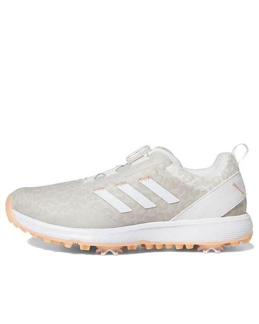 Adidas White (Wmns) S2G Boa Spiked Golf Shoes 'Cloud Coral Fusion'
