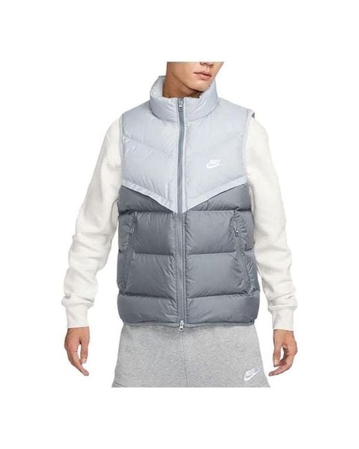 Nike Gray Windrunner Stormfit Down Vest for men