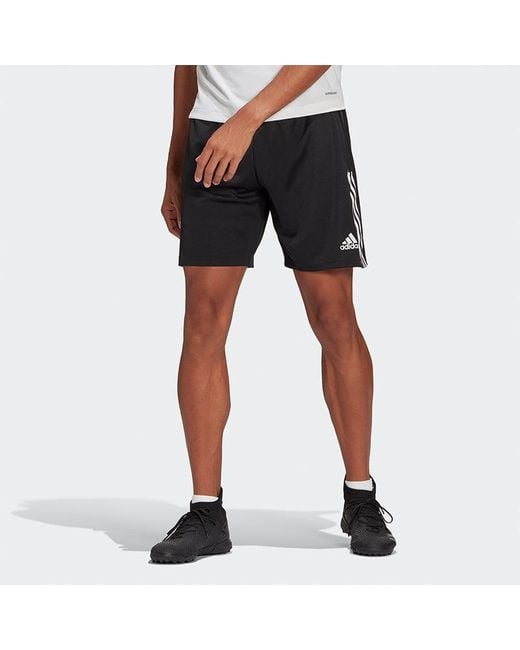 Adidas Blue Tiro21 Tr Sho 3 Bands Soccer Sport Shorts for men