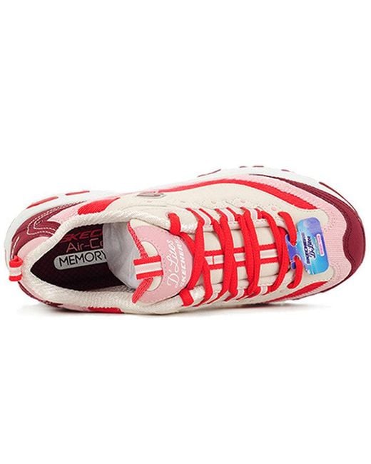 Skechers Red (Wmns) D Lites 1.0 Splicing Dad Shoes
