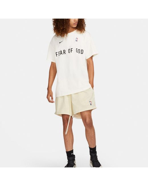 Nike Natural X Fear Of God X Nba Basketball Shorts Creamy for men