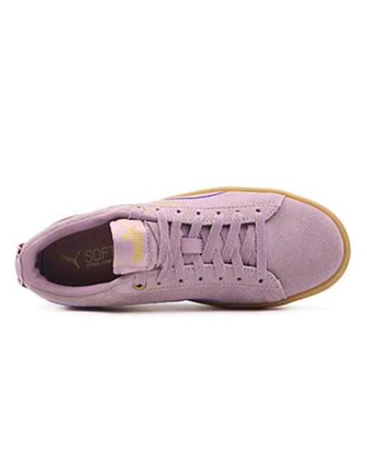 PUMA Purple (Wmns) Smash Platform Frill Sneaker Low Damen Lila Braun