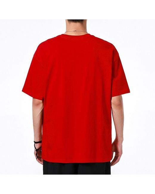 Nike Red Sb Skateboard Funny Printing Sports Round Neck Short Sleeve for men