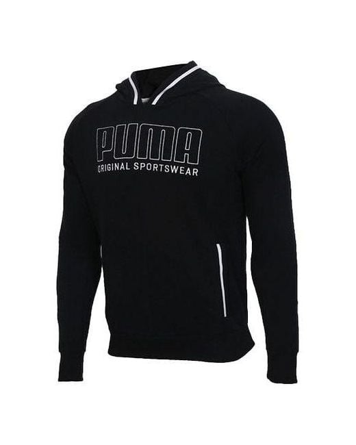 PUMA Black Embroidered Logo Knit for men
