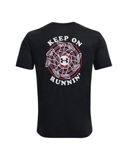 Under Armour Black Keep Run Graphic T-Shirt for men