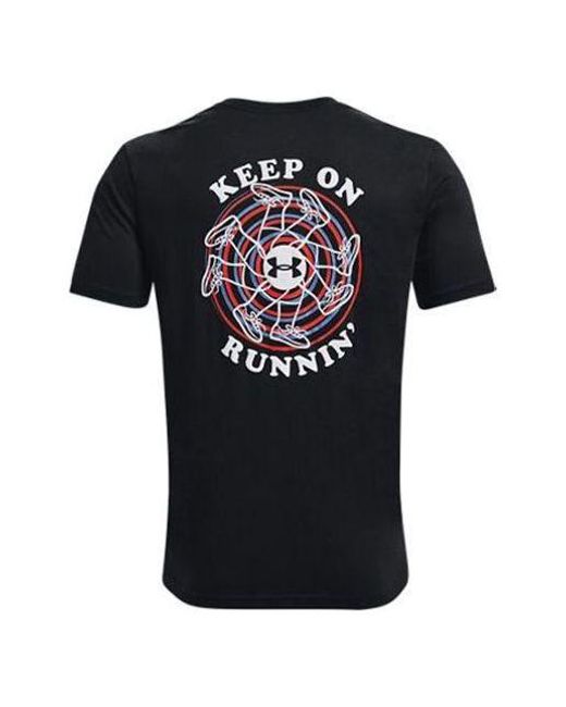 Under Armour Black Keep Run Graphic T-shirt for men