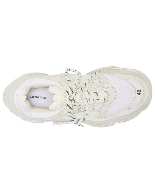 Balenciaga White Triple S Sneaker 'Clear Sole for men