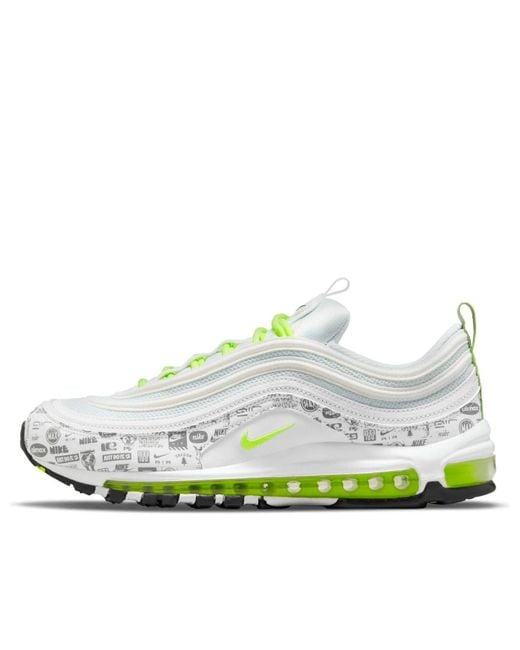 Nike White Air Max 97 'Reflective Logo Volt' for men
