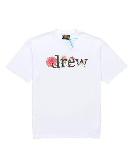 Drew House White Floral Drew T-Shirt for men
