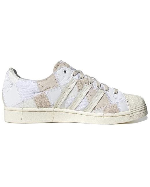 Adidas White X Atmos Superstar Sh Dark Cream' for men