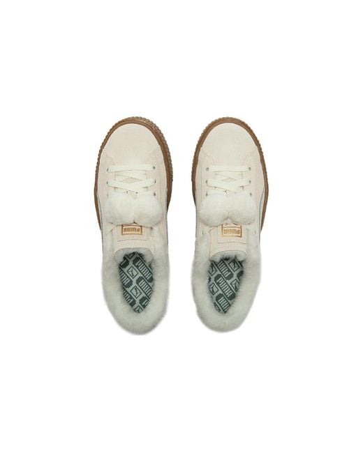 PUMA White (Wmns) Suede Platfprm