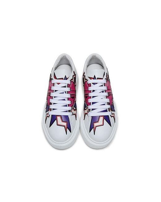Prada Blue (Wmns) Graphic Heart Platform Sneakers Multi-Color'