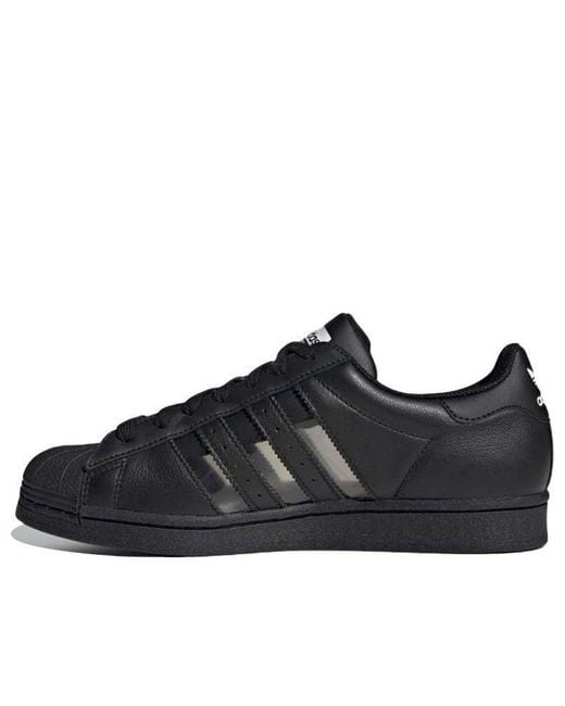 Adidas Black Superstar Transparent' for men