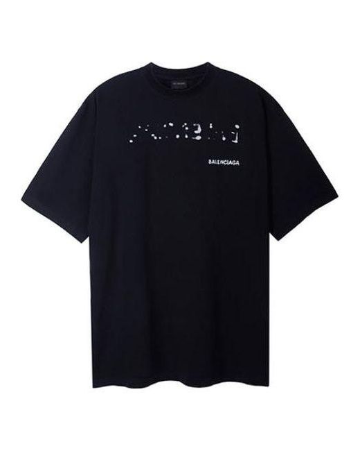 Balenciaga Black Hand Drawn T-Shirt Large Fit for men