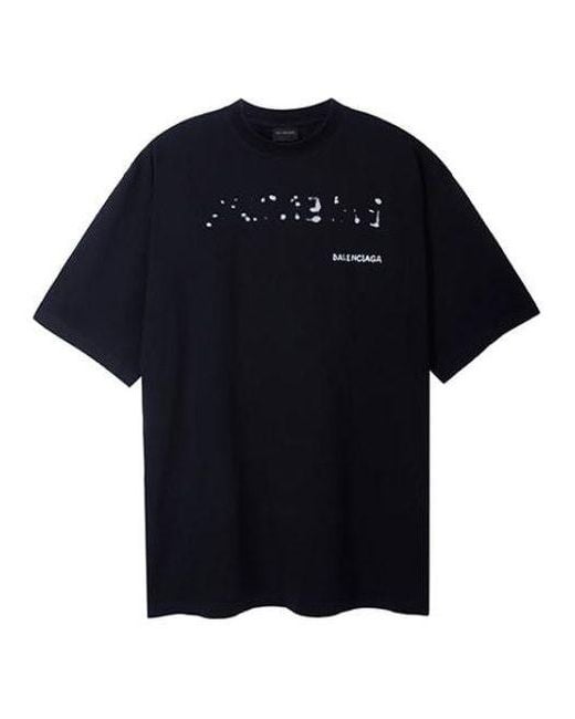 Balenciaga Black Hand Drawn T-Shirt Large Fit for men