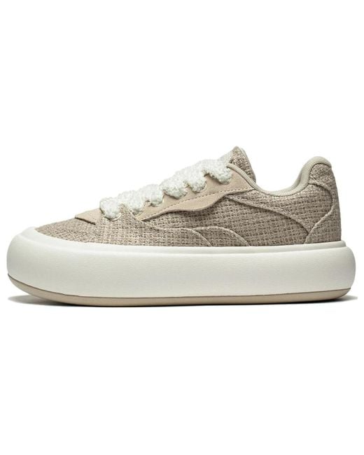 Li-ning Metallic (Wmns) Puff Platform Skate Shoes 'Light'