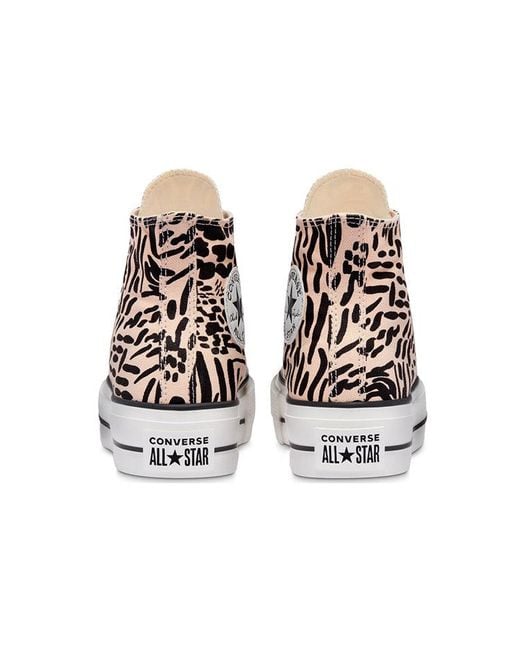 Converse Black (Wmns) Chuck Taylor All Star Platform High 'Jungle Art'