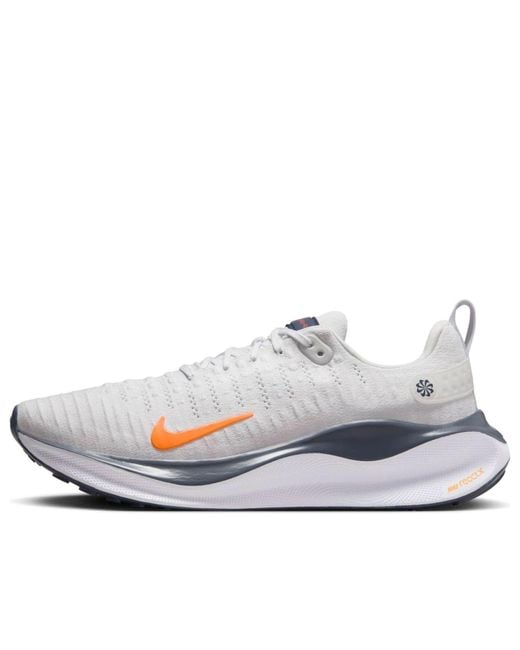 Nike White Infinityrn 4 Road Running Shoes for men