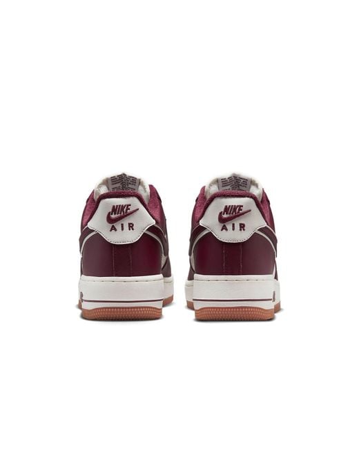 Nike Red Air Force 1 '07 Lv8 'College Pack for men