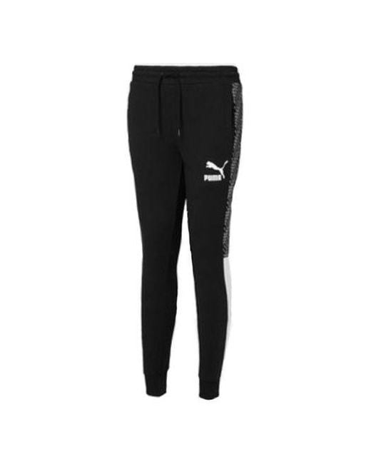 PUMA Black T7 Track Pants Aop Tr for men