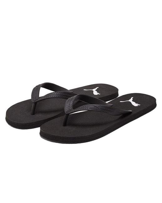 PUMA Black First Flip Sandals Slides for men