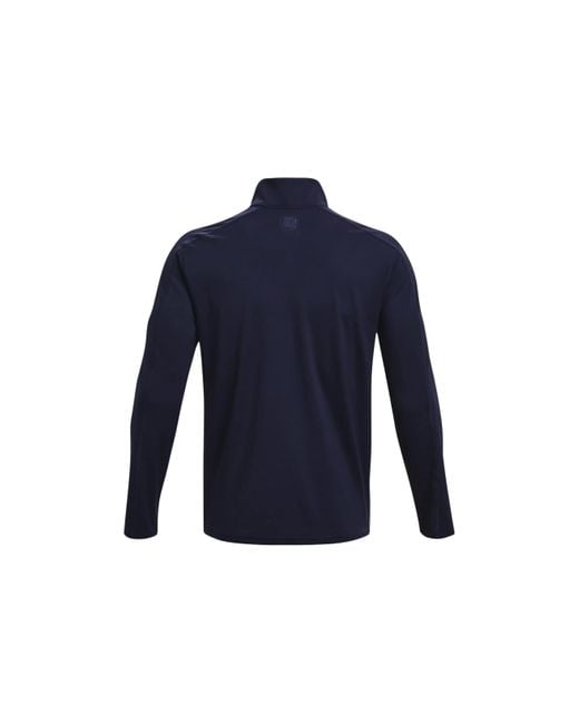 Under Armour Blue Meridian 1/4 Zip Long Sleeve Top 'Midnight' for men