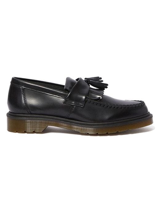 Dr. Martens Black Adrian Smooth Leather Tassel Loafers for men