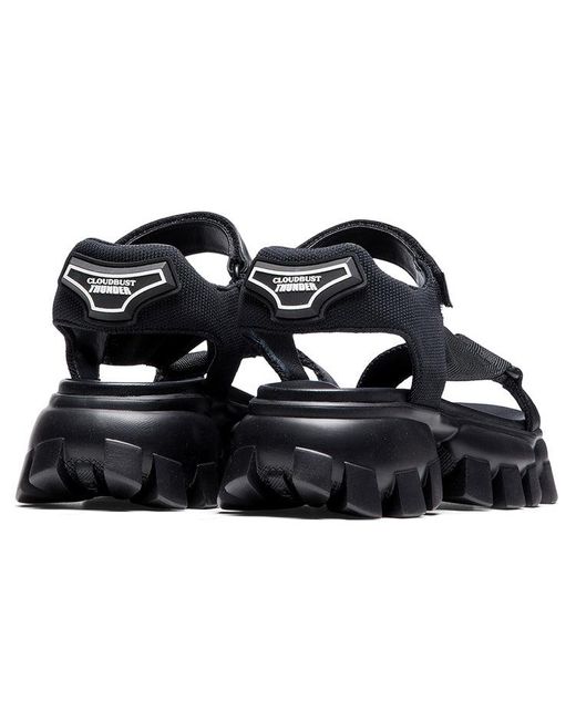 Prada Blue (Wmns) Sporty Woven Nylon Tape Sandals