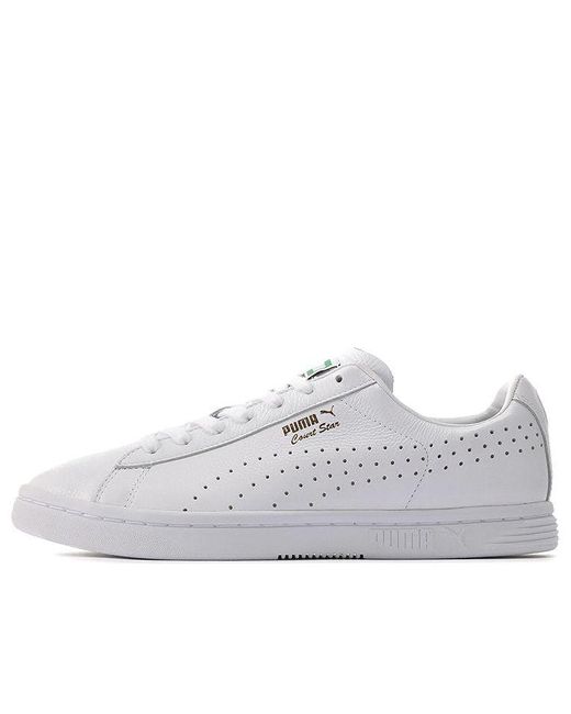 forklare forsigtigt turnering PUMA Court Star Nm Retro Casual Low Tops Skateboarding Shoes White | Lyst