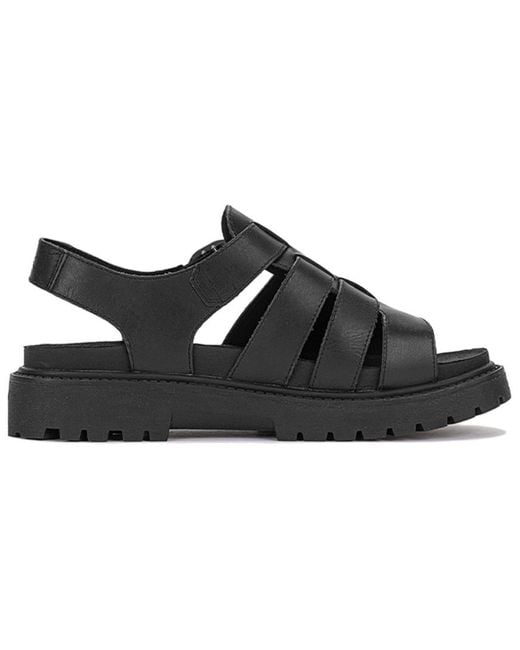 Timberland Black (Wmns) Clairemont Way Fisherman Sandals Nubuck'