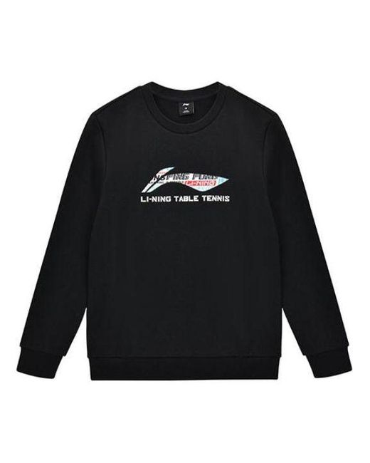 Li-ning Black Graphic Table Tennis Sweatshirt for men