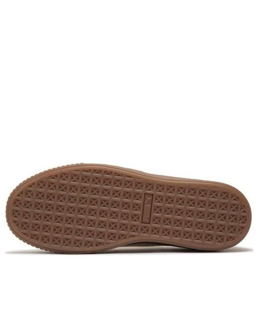 PUMA White (Wmns) Basket Platform Canvas
