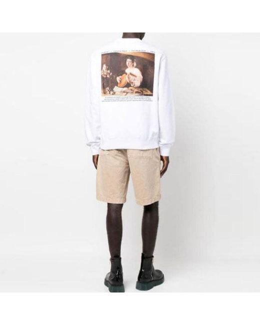 Off-White c/o Virgil Abloh White Caravaggio-Print Sweatshirt for men