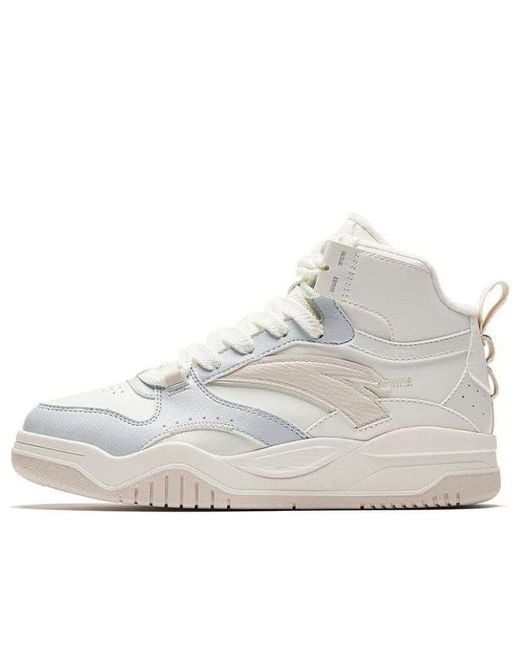 Anta White High Top Skateboarding Shoes