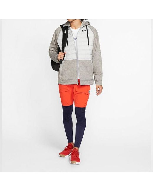 Nike Gray Stay Warm Sports Training Hooded Padded Jacket for men