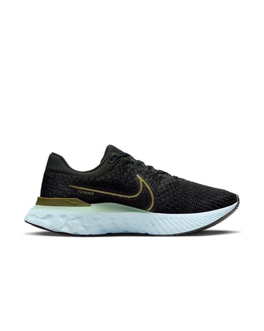 Nike Black React Infinity Run Flyknit 3 'Night Forest Enamel' for men