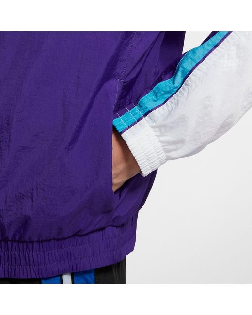 Nike Blue Throwback Basketball Jacket for men