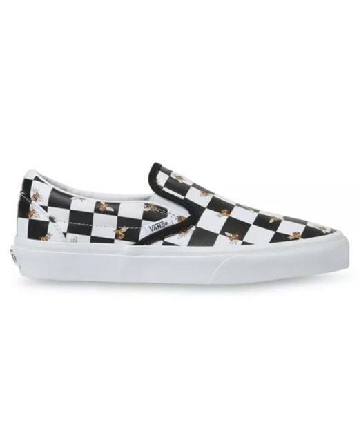 Vans White Classic Slip-On Bee Check for men