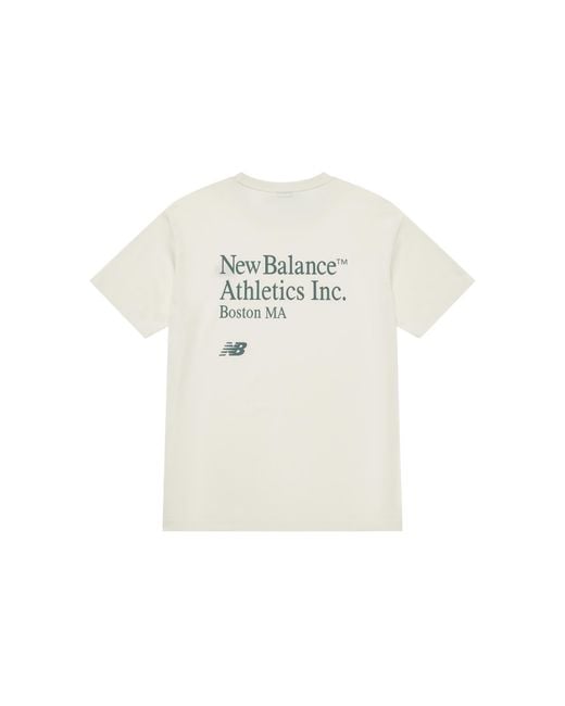 New Balance White Nb Athletics T-Shirt