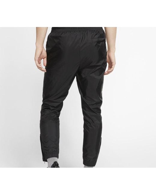Nike Black Sportswear Windrunner Elastic Drawstring Sports Long Pants for men